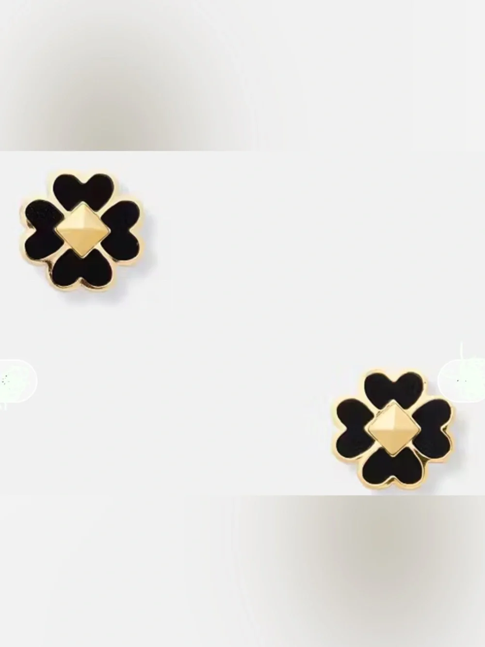 Spades and Studs Enamel Earrings